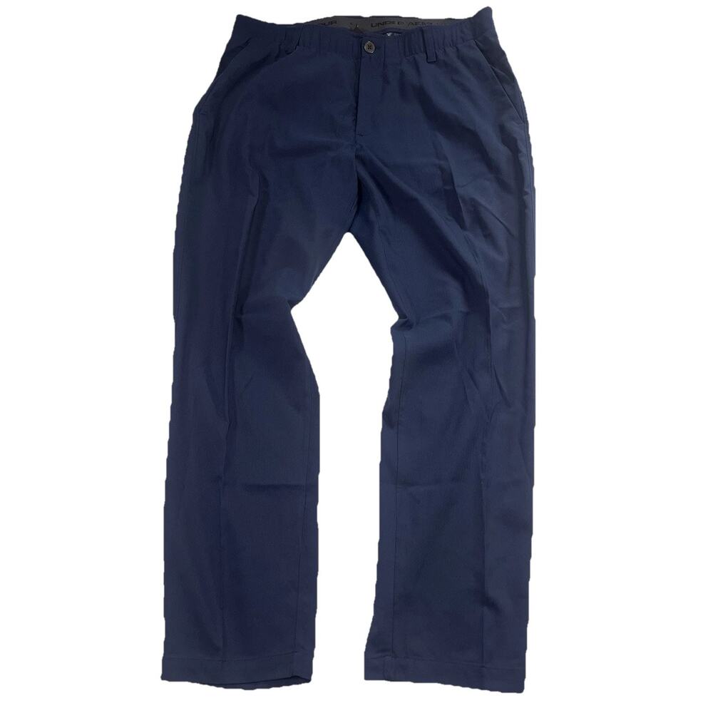 Under Armour Golf Pants Men’s Size 36x30 Navy Blue Straight Stretch Performance